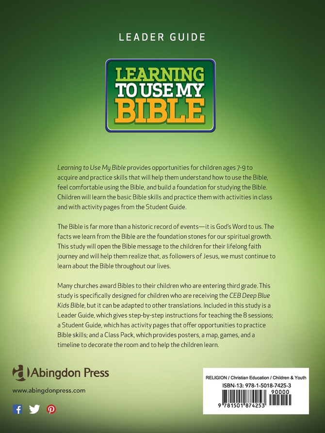 LEARNING TO USE MY BIBLE - LEADER GUIDE
