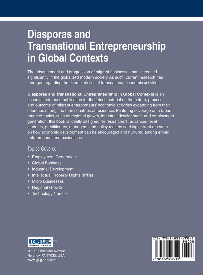 Diasporas and Transnational Entrepreneurship in Global Contexts