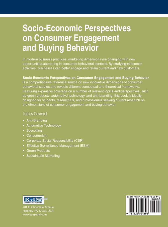 Socio-Economic Perspectives on Consumer Engagement and Buying Behavior