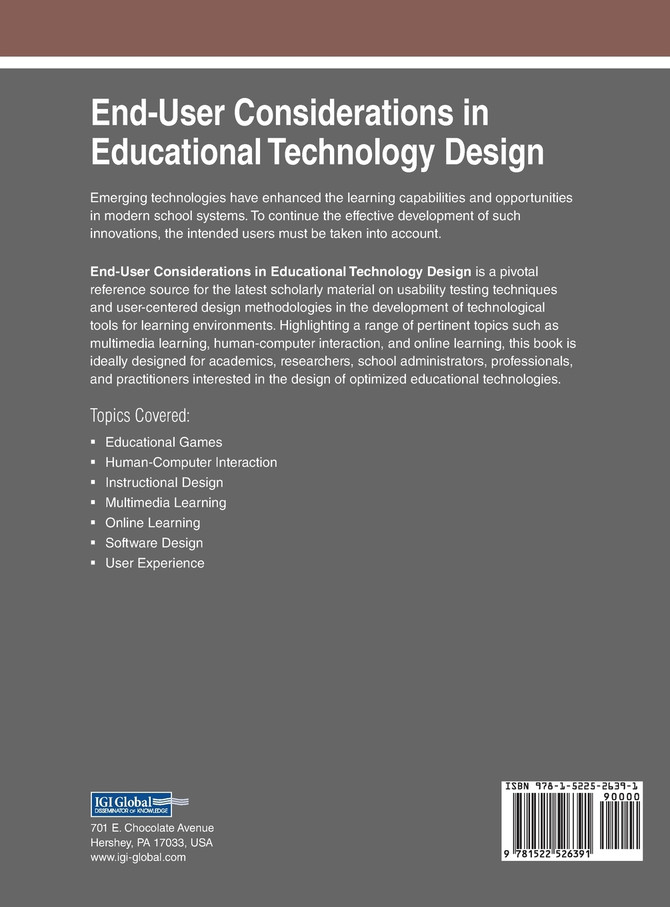 End-User Considerations in Educational Technology Design