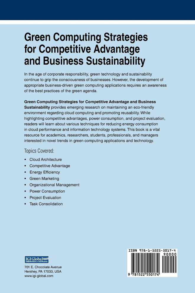 Green Computing Strategies for Competitive Advantage and Business Sustainability