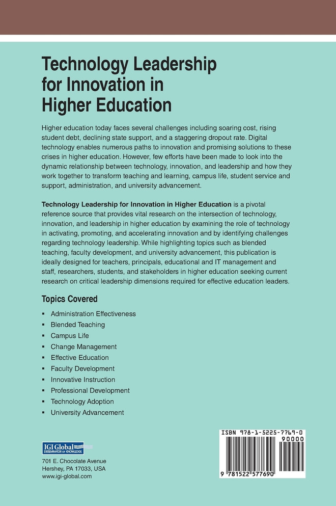 Technology Leadership for Innovation in Higher Education