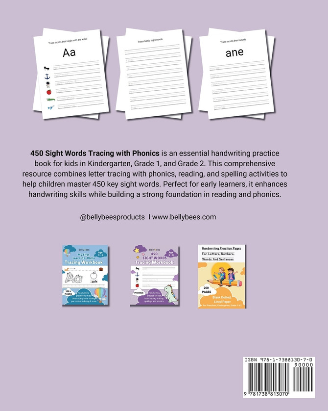 450 Sight Words Tracing Workbook