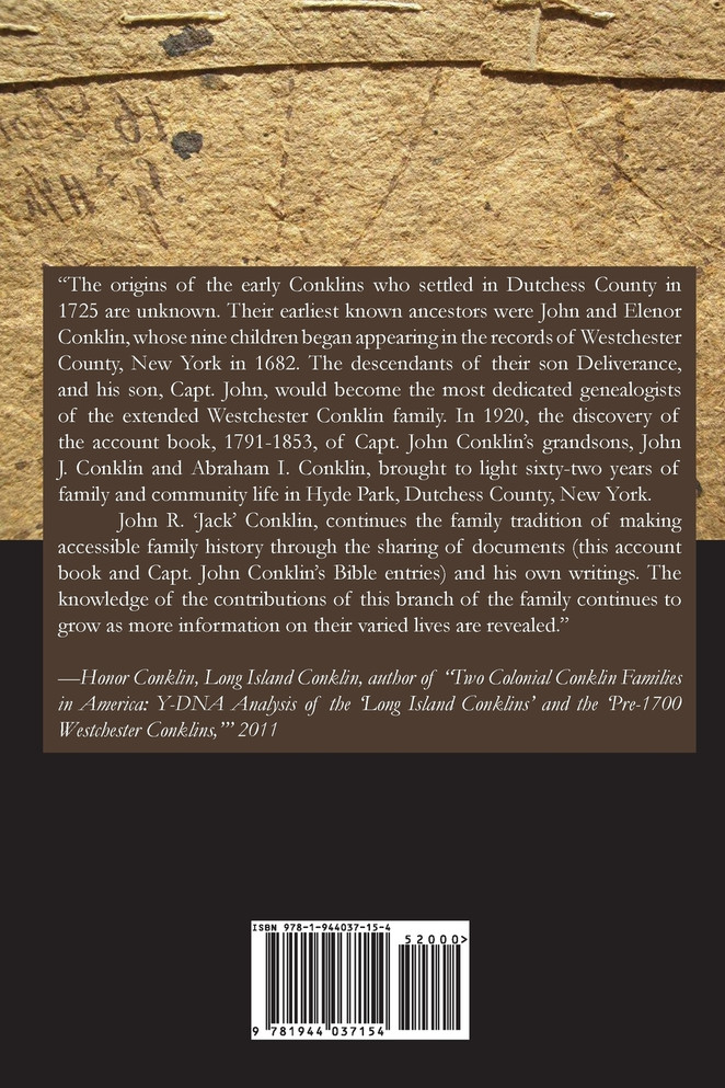 John J. Conklin's Account Book 1791