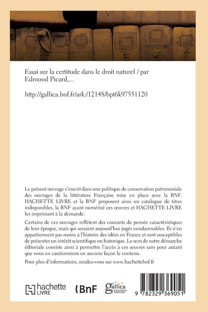 Essai sur la certitude dans le droit naturel