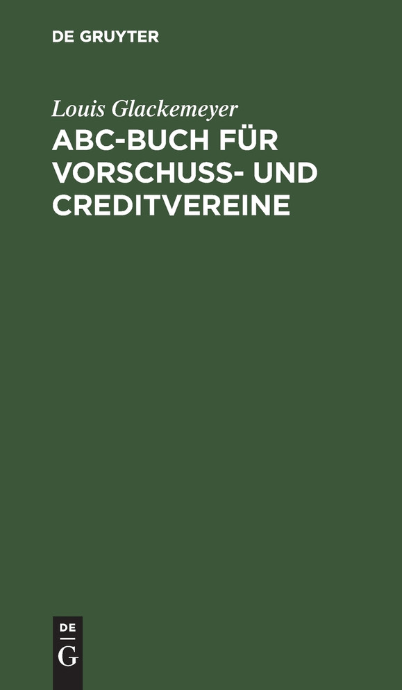 ABC-Buch für Vorschuß- und Creditvereine
