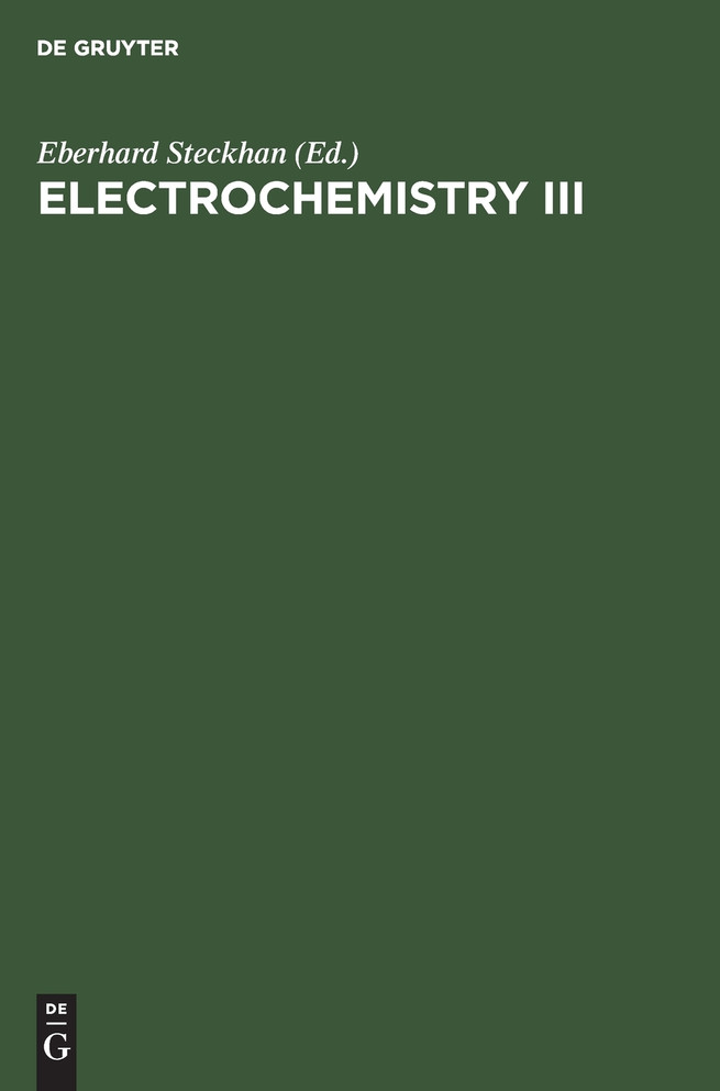 Electrochemistry III