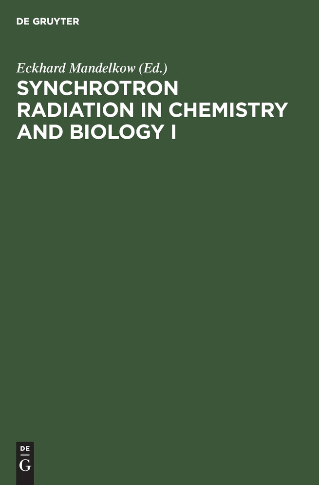 Synchrotron Radiation in Chemistry and Biology I