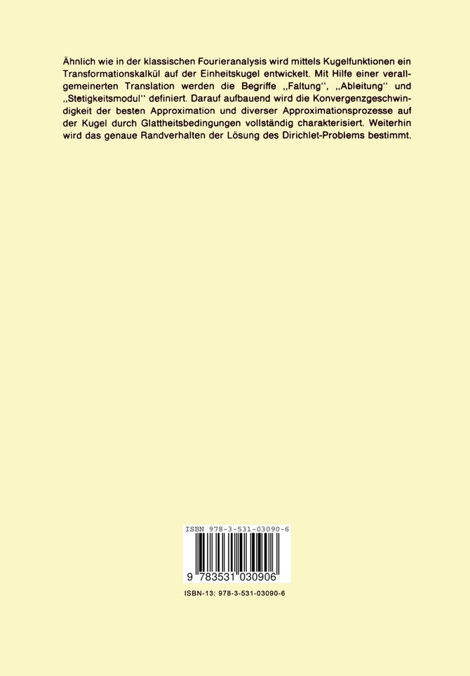 Approximationstheorie auf der Einheitskugel im R3