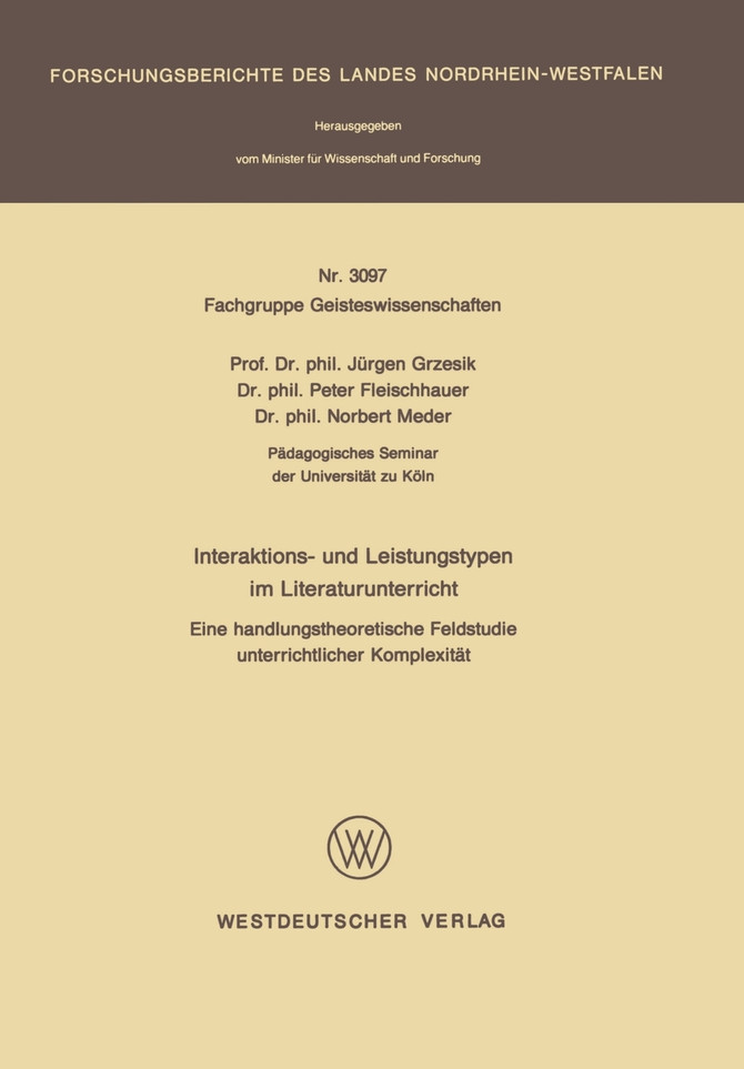 Interaktions- und Leistungstypen im Literaturunterricht