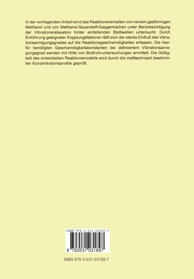 Methanolpyrolyse und Methanoloxidation