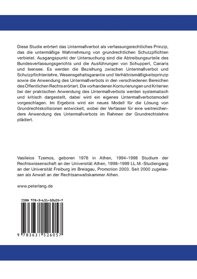 Das Untermaßverbot