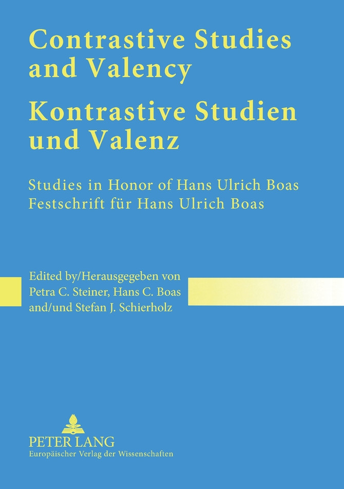 Contrastive Studies and Valency. Kontrastive Studien und Valenz