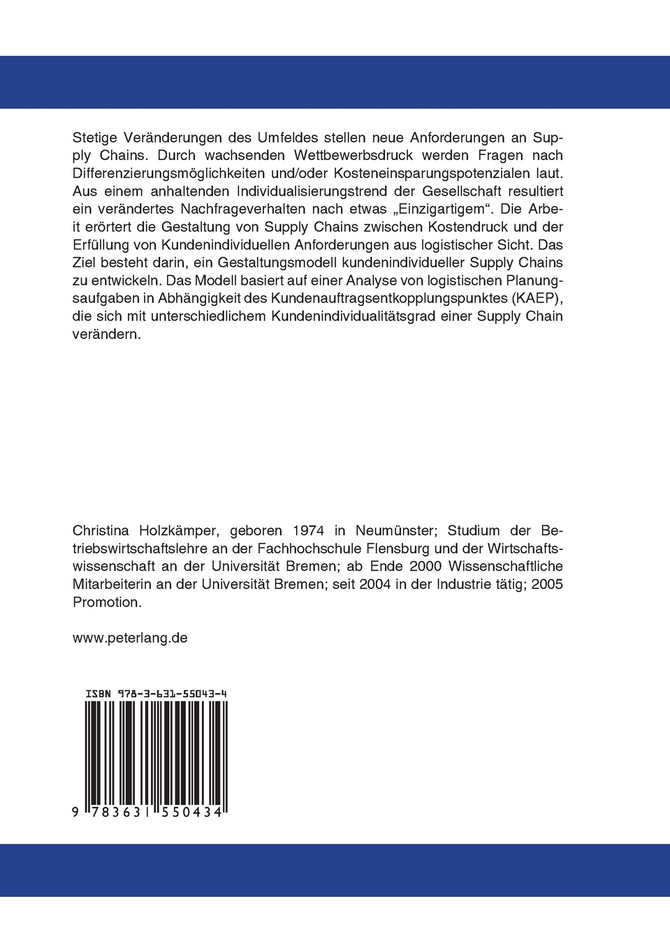 Gestaltung kundenindividueller Supply Chains