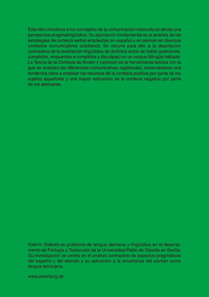 Actos de habla y cortesía verbal en español y en alemán