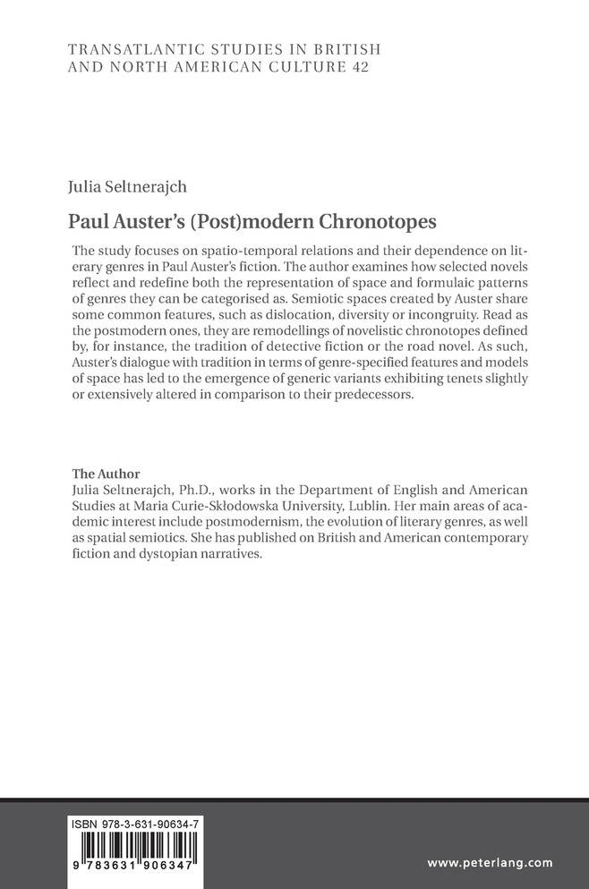 Paul Auster's (Post)modern Chronotopes