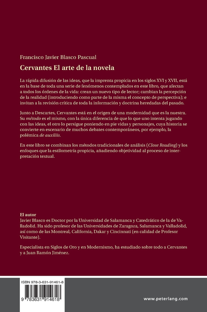 Cervantes El arte de la novela