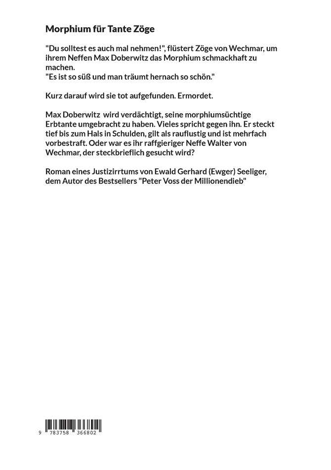 Morphium für Tante Zöge