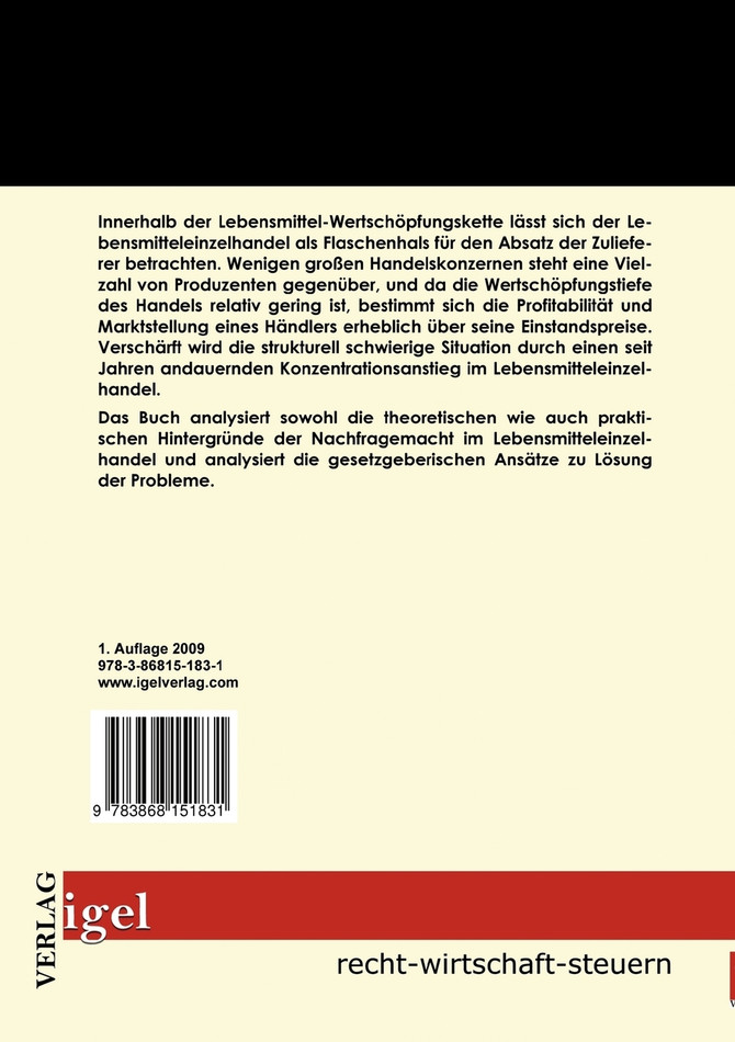 Nachfragemacht im Lebensmittelhandel