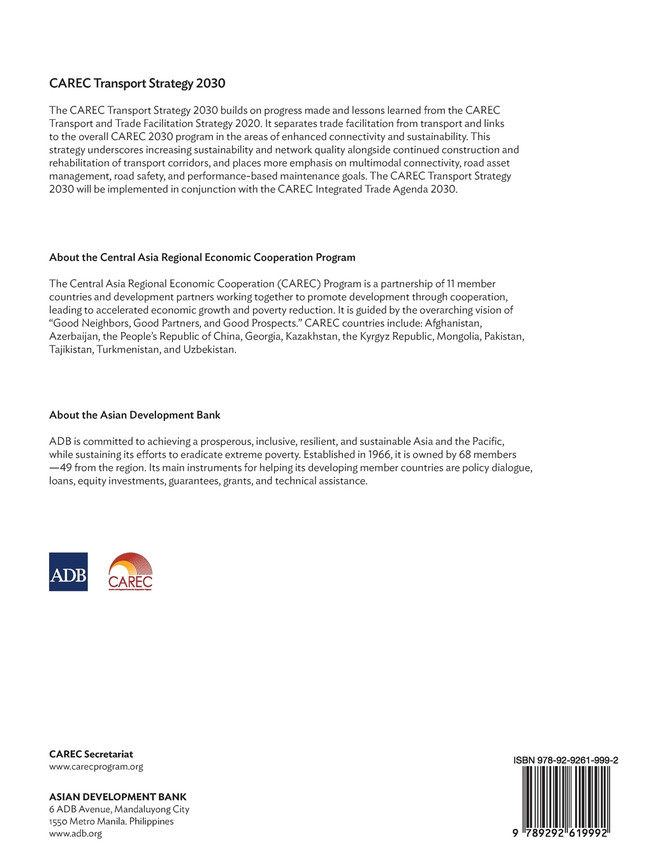 CAREC Transport Strategy 2030