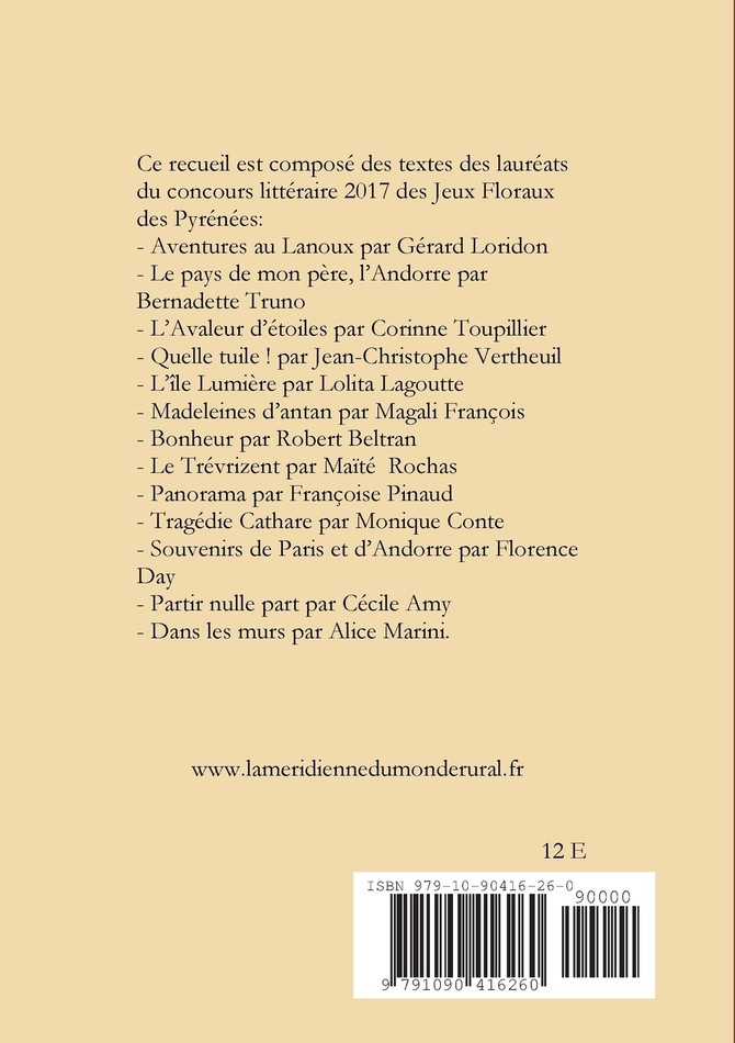 Jeux Floraux des Pyrénées - Anthologie 2017