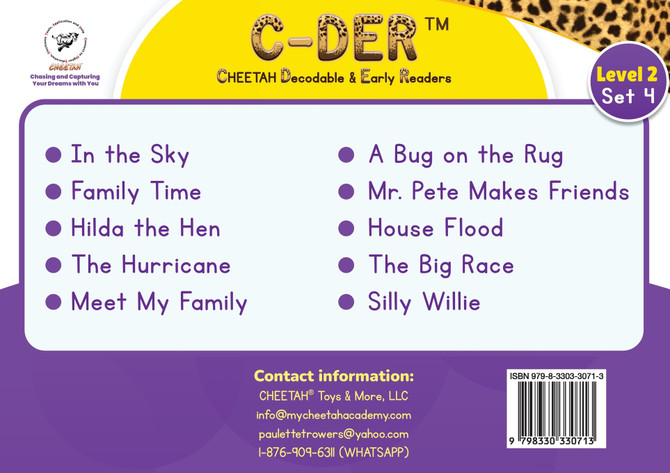 C-DER (Cheetah Decodable & Early Readers) Set 4, Book 34, A Bug On the Rug