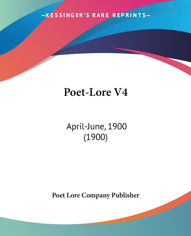 Poet-Lore V4