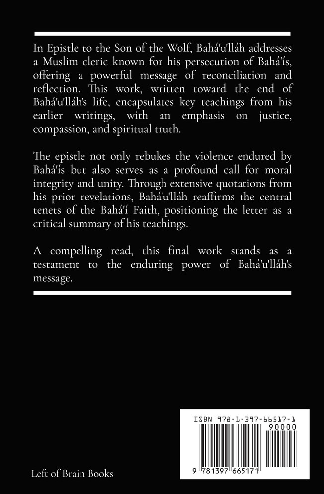 Epistle to the Son of the Wolf