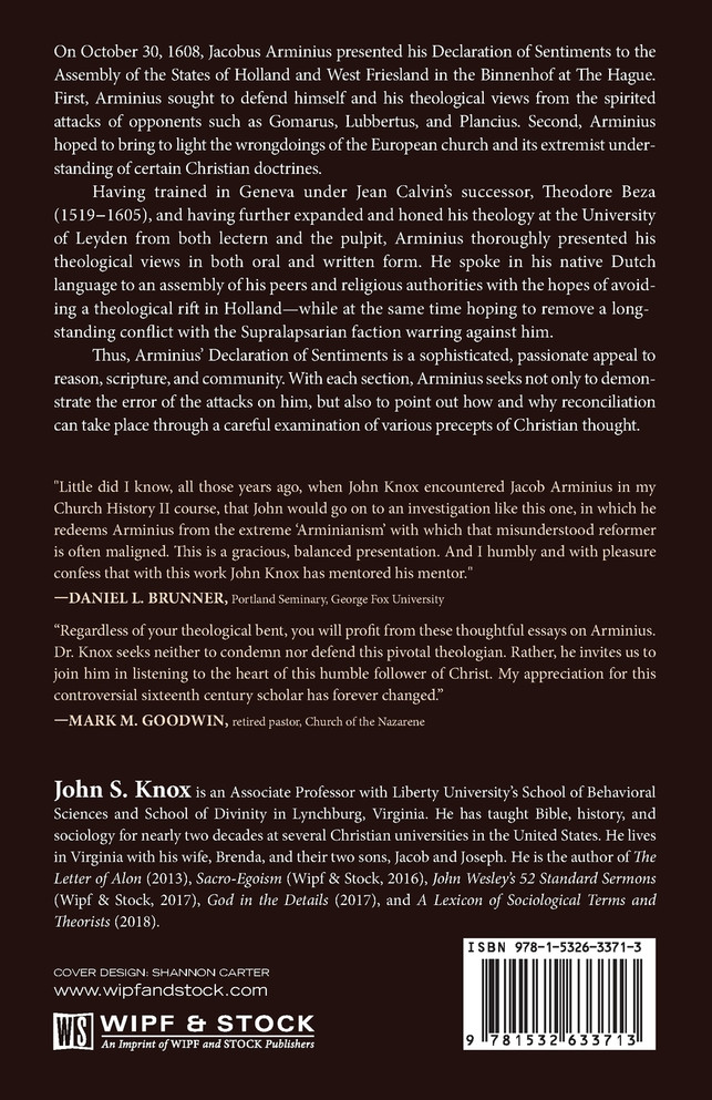 Jacobus Arminius Stands His Ground