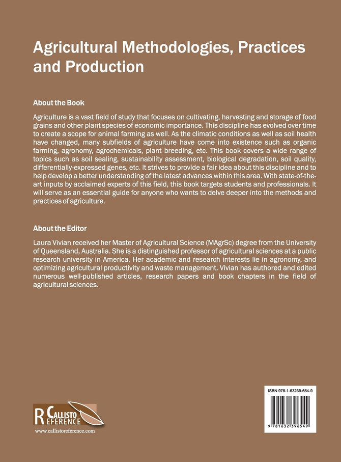 Agricultural Methodologies, Practices and Production