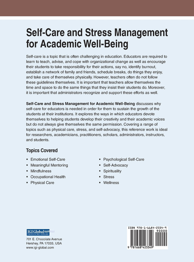 Self-Care and Stress Management for Academic Well-Being