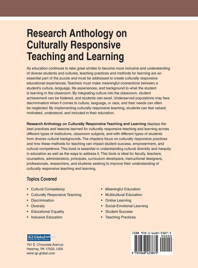 Research Anthology on Culturally Responsive Teaching and Learning, VOL 2