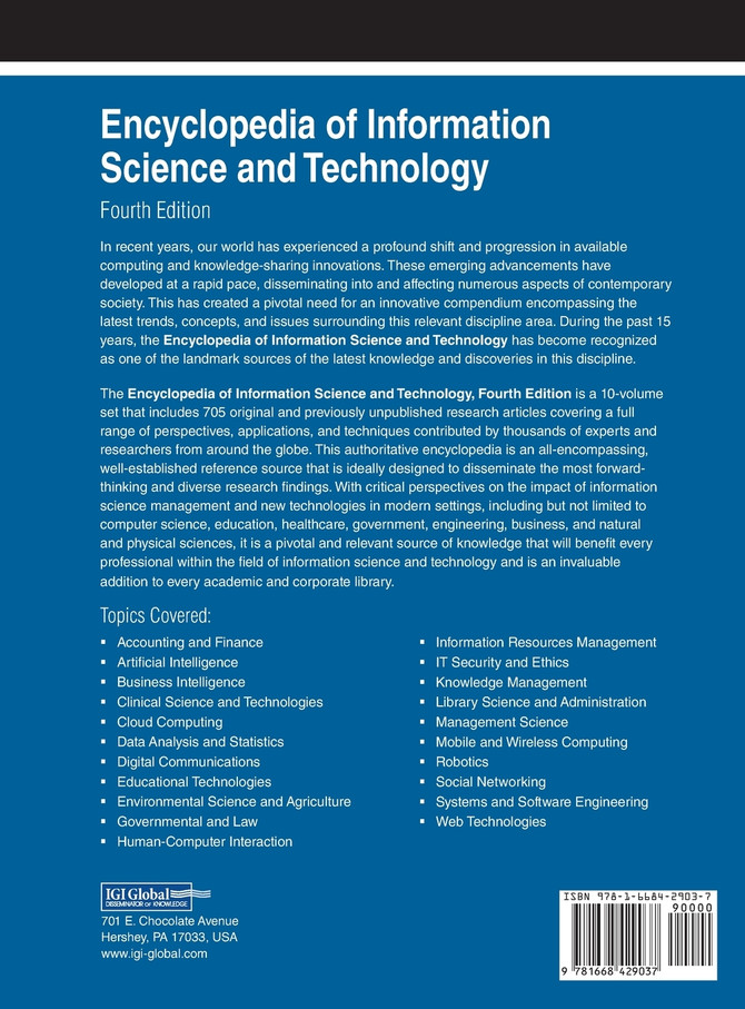 Encyclopedia of Information Science and Technology, Fourth Edition, VOL 1