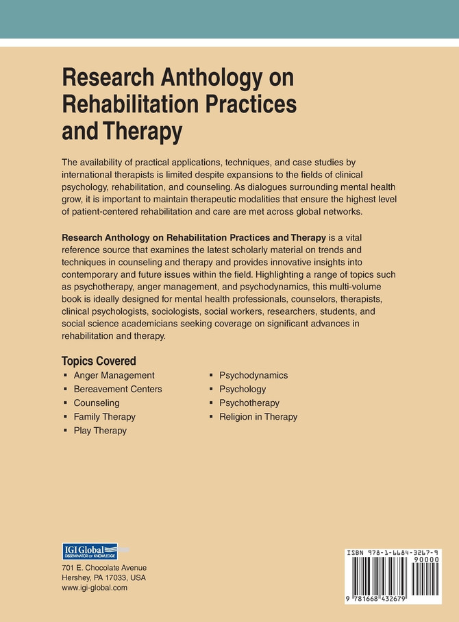 Research Anthology on Rehabilitation Practices and Therapy, VOL 1