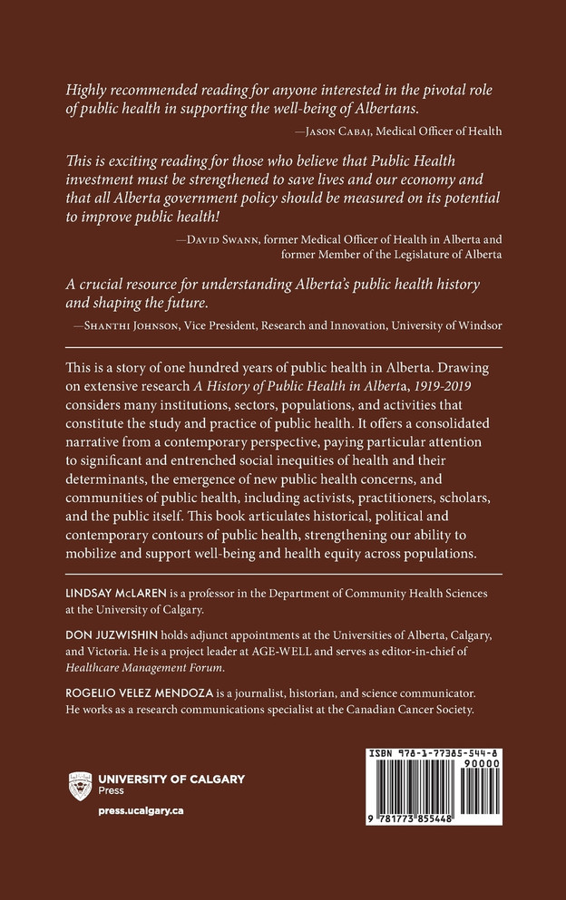History of Public Health in Alberta, 1919-2019
