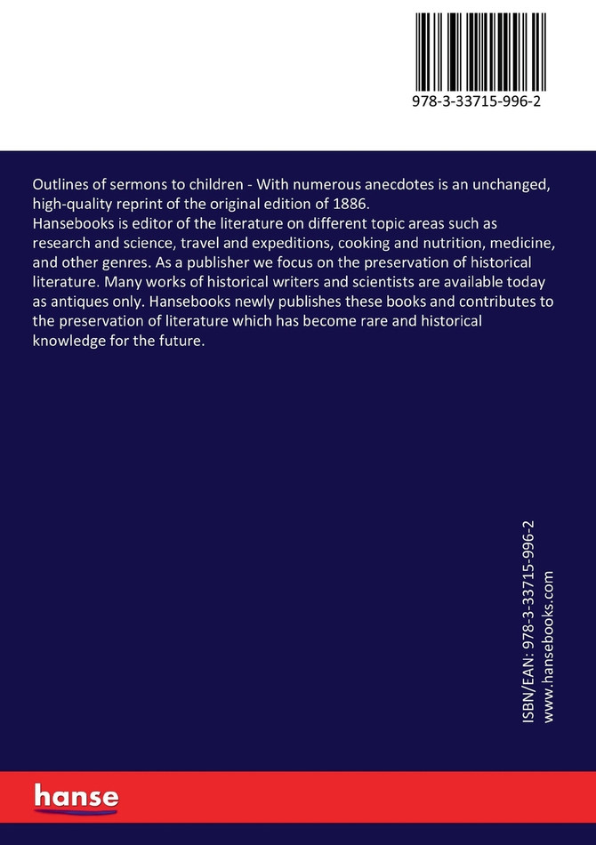 Outlines of sermons to children