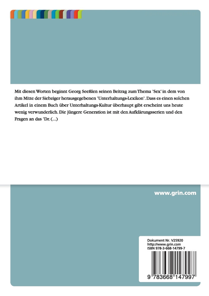 Aufklärungsfilme und die erotischen Filme der 60er und 70er Jahre