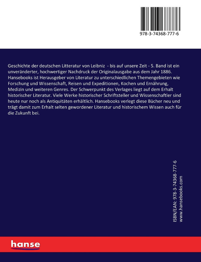 Geschichte der deutschen Litteratur von Leibniz