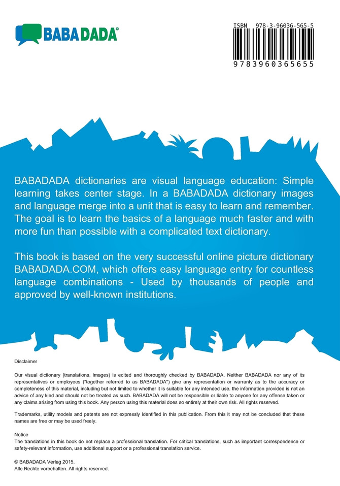 BABADADA, Arabic (in arabic script) - Plattdüütsch mit Artikel (Holstein), visual dictionary (in arabic script) - dat Bildwöörbook