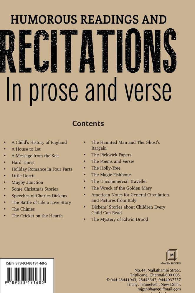 HUMOROUS READINGS AND RECITATIONS In prose and verse