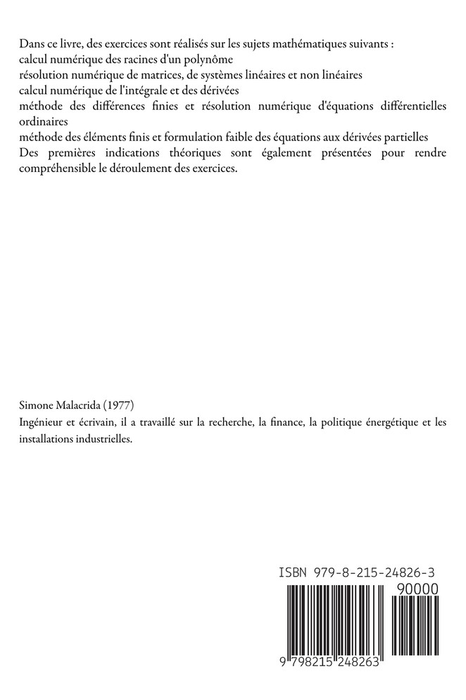 Exercices d'analyse numérique