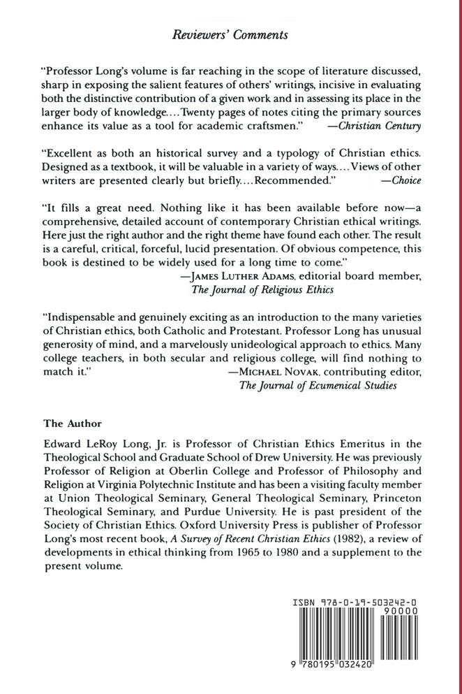 A Survey of Christian Ethics