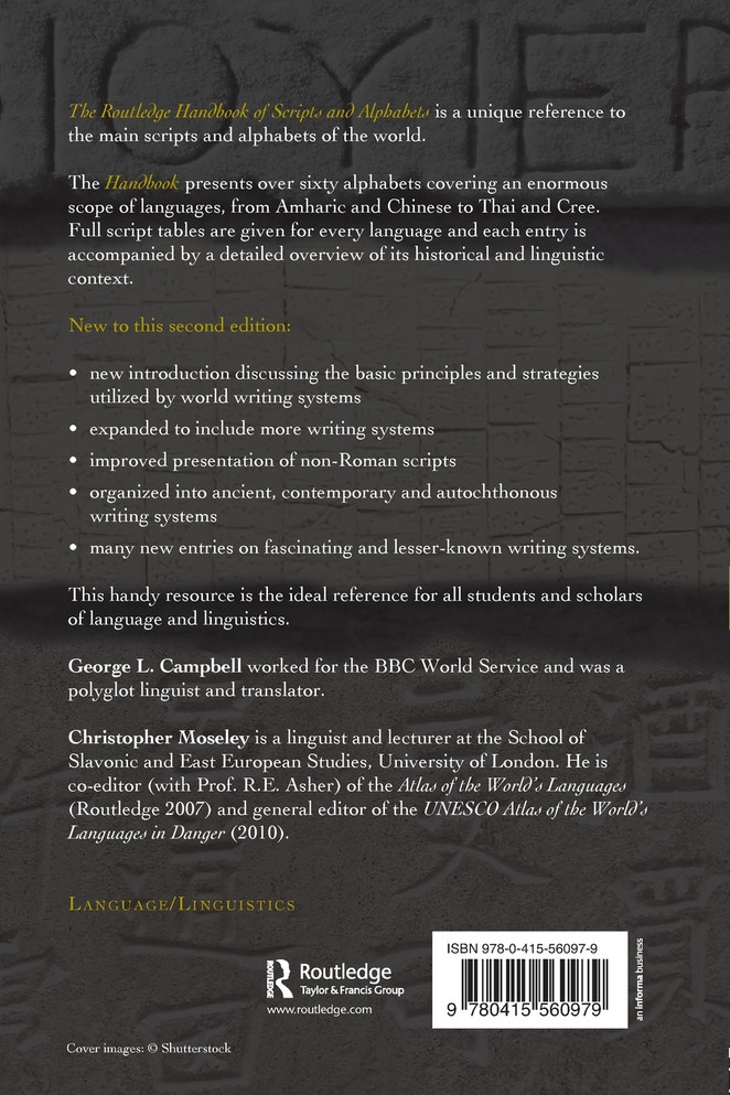 The Routledge Handbook of Scripts and Alphabets