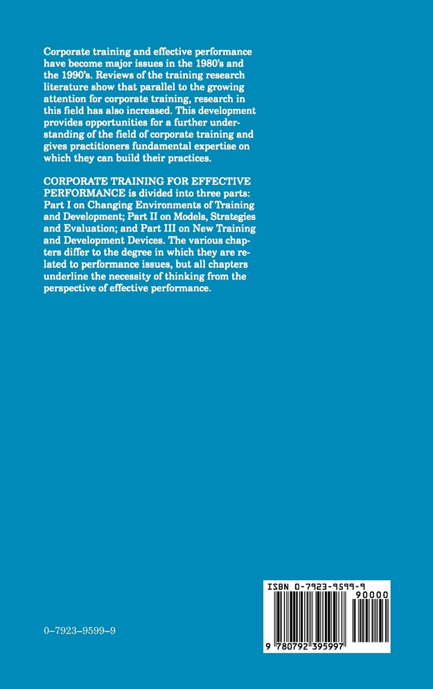 Corporate Training for Effective Performance