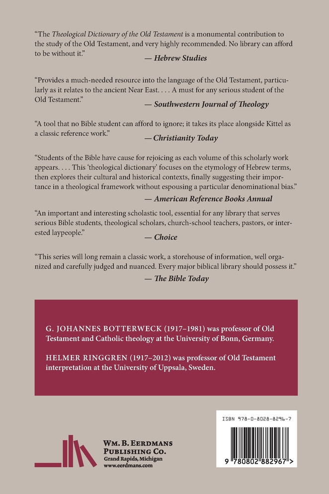 Theological Dictionary of the Old Testament Volume ll