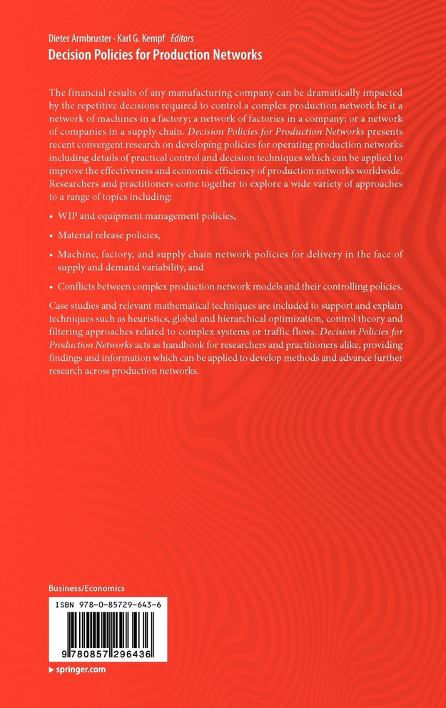 Decision Policies for Production Networks