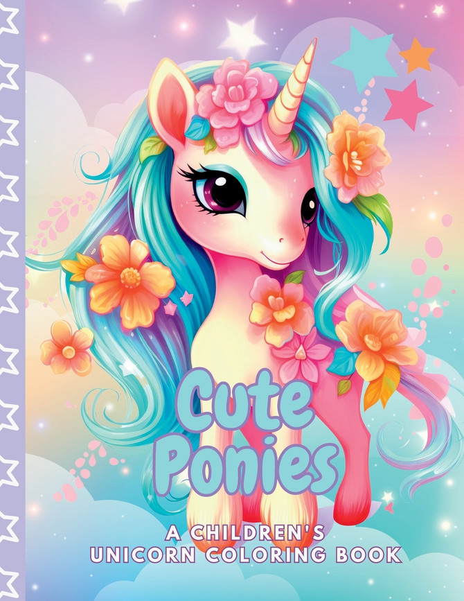 Cute Ponies A Children's Unicorn Coloring Book