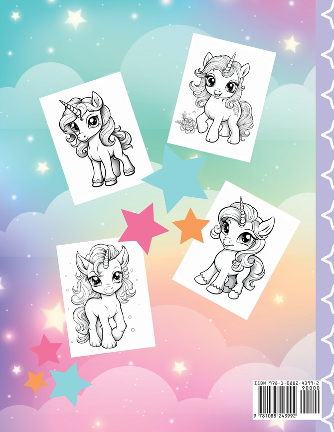 Cute Ponies A Children's Unicorn Coloring Book