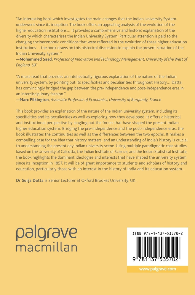 A History of the Indian University System