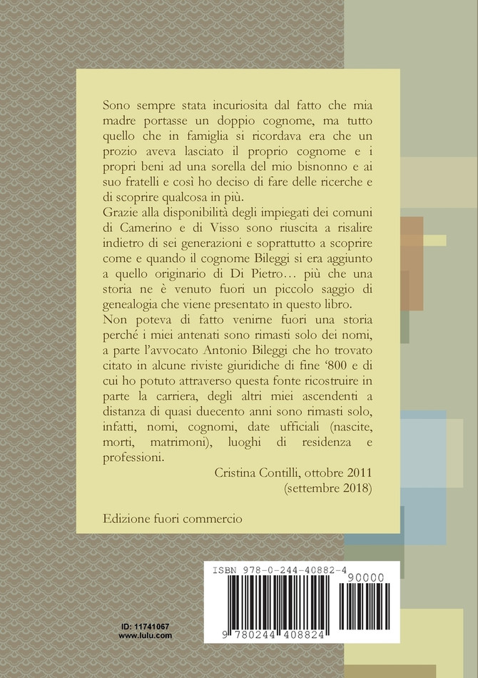 Di Pietro Bileggi, un cognome, una storia